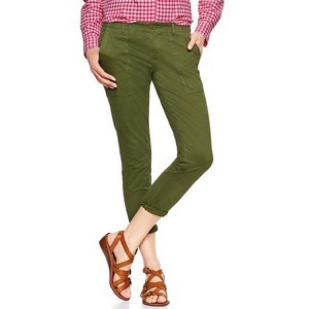 Women’s 6P Army Greek Cropped Khaki Pants